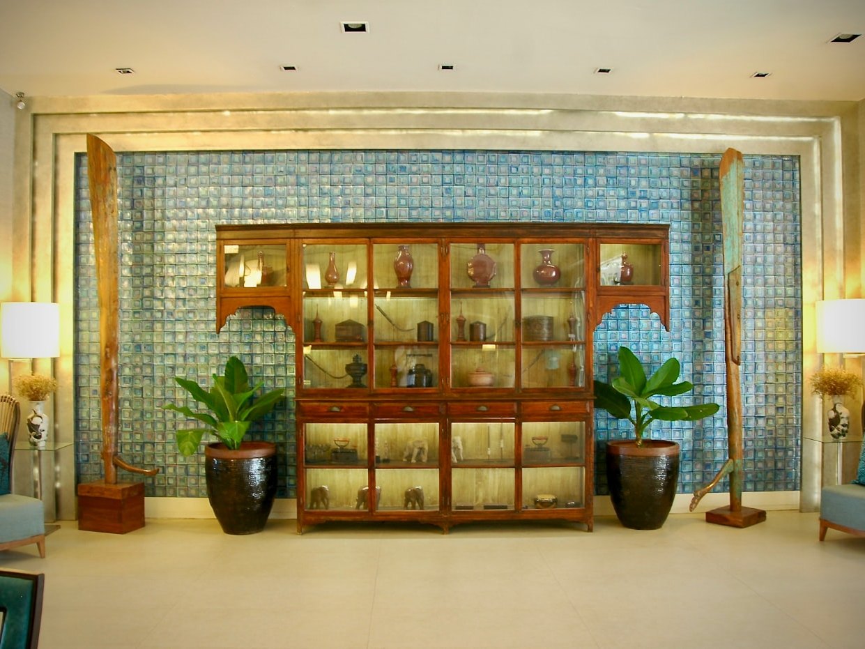 A warm, softly lit clinic lobby